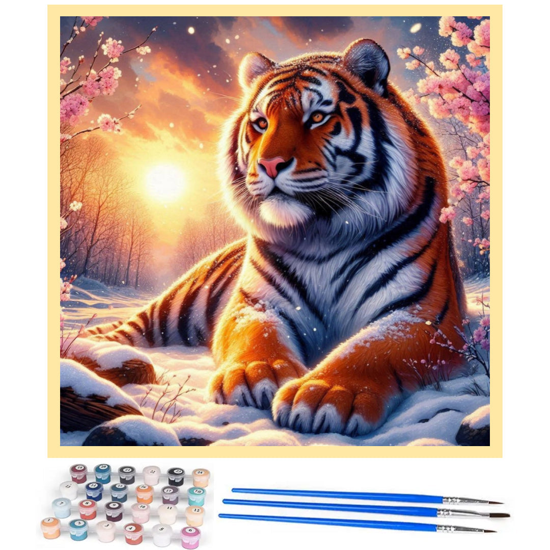 tiger-in-snow-paint-by-number-kit