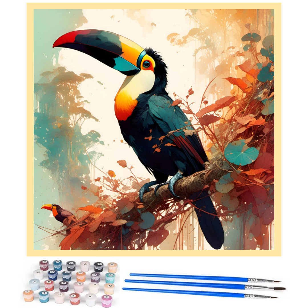toucan-paint-by-number-kit