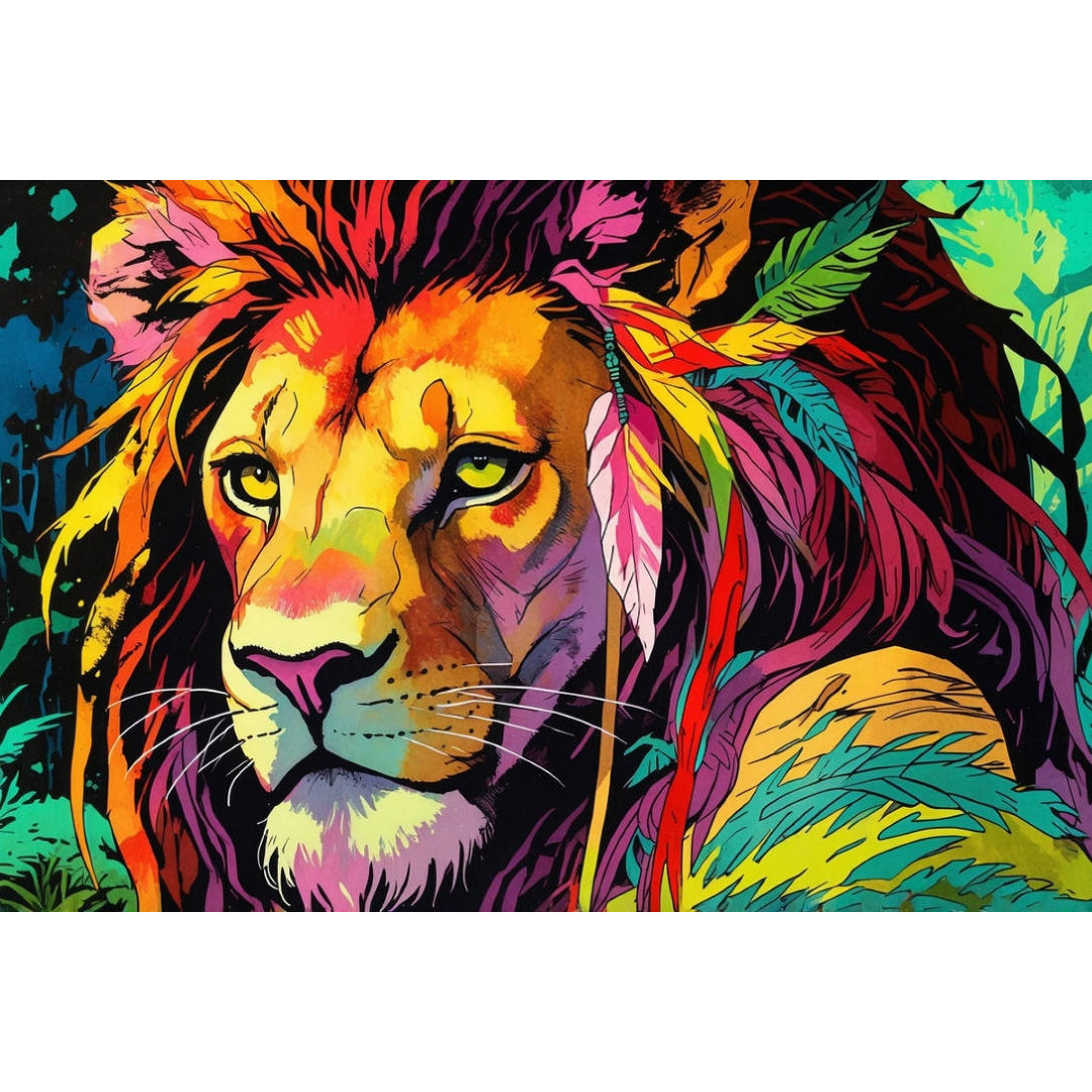tribal-lion-paint-by-number-kit