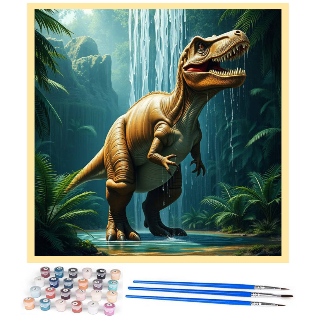 tyrannosaurus-in-shower-paint-by-number-kit