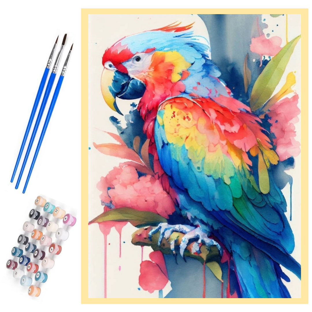 unusual-parrot-paint-by-number-kit