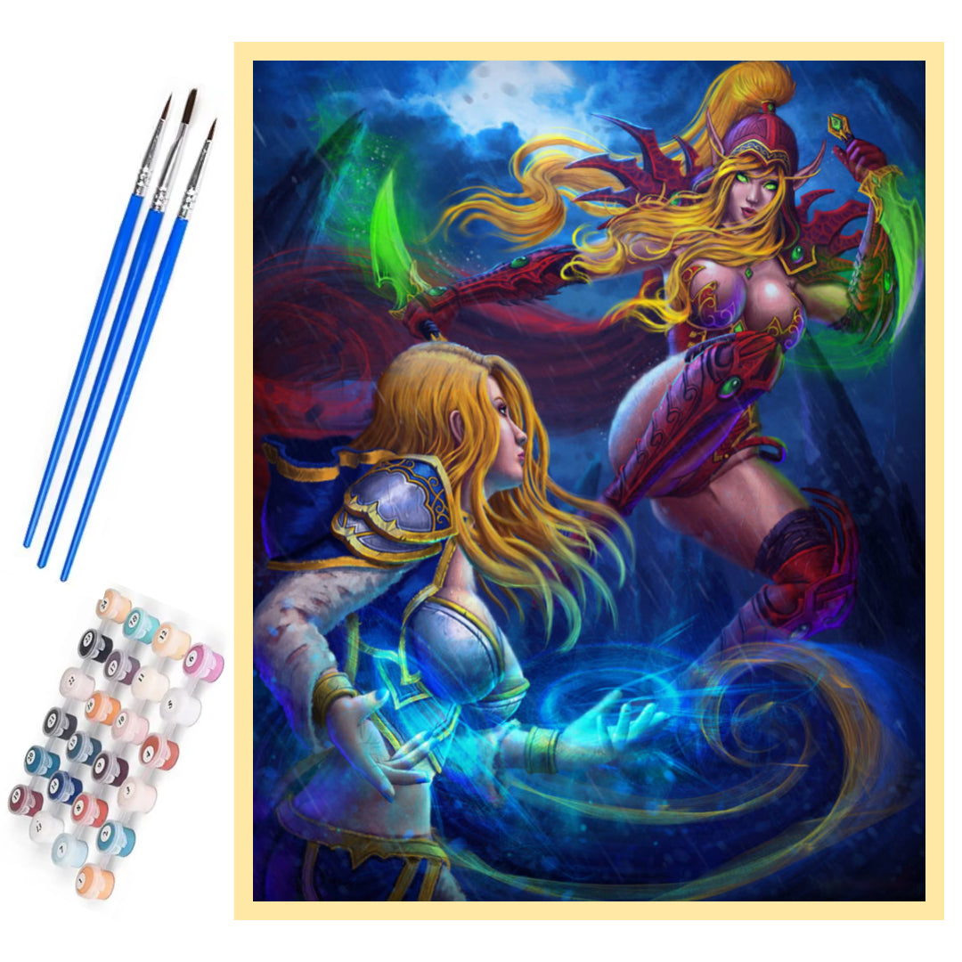 valeera-vs-jaina-paint-by-number-kit