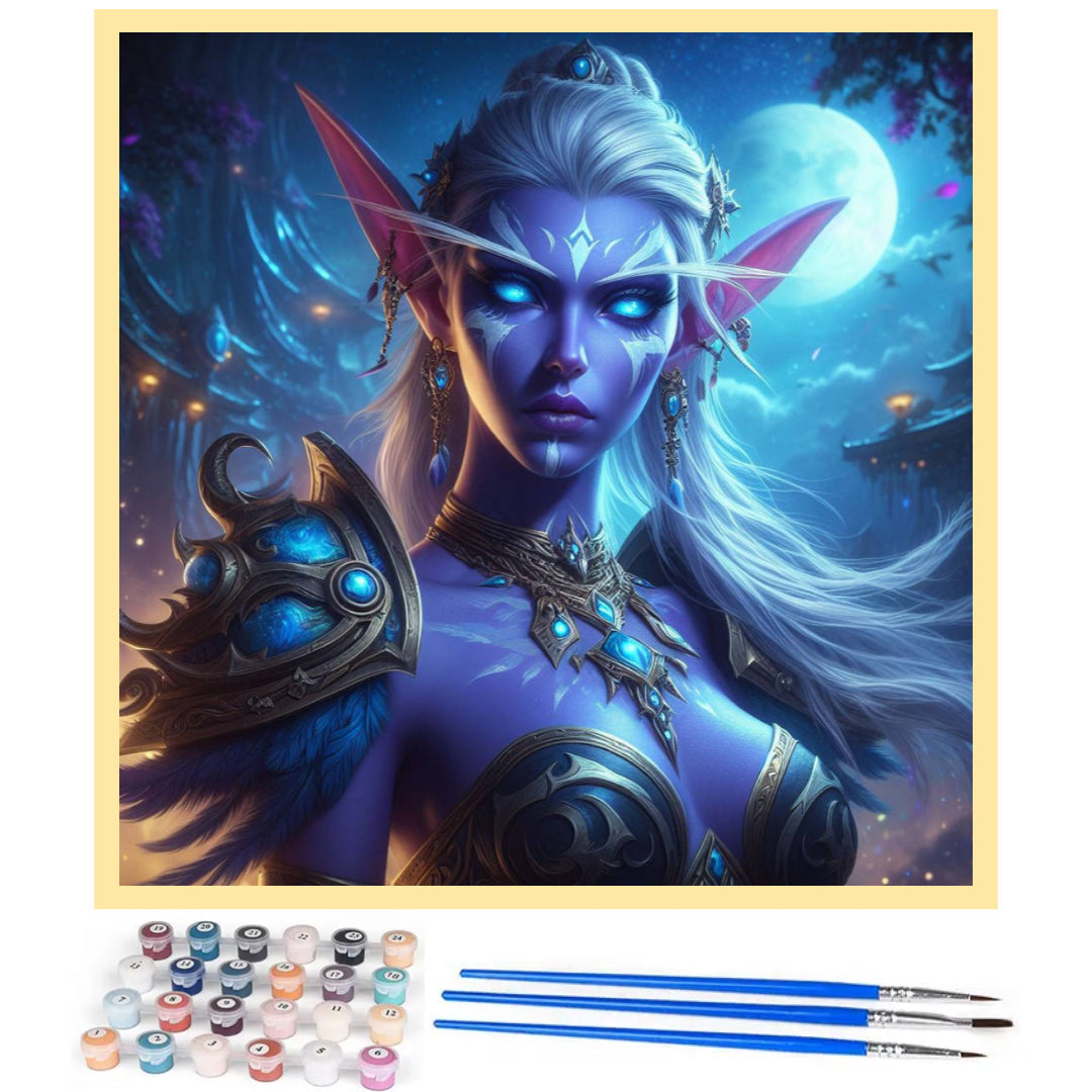 void-elf-warcraft-paint-by-number-kit