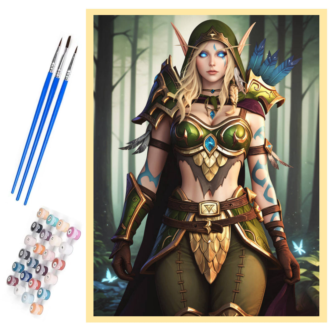 warcraft-alleria-paint-by-number-kit