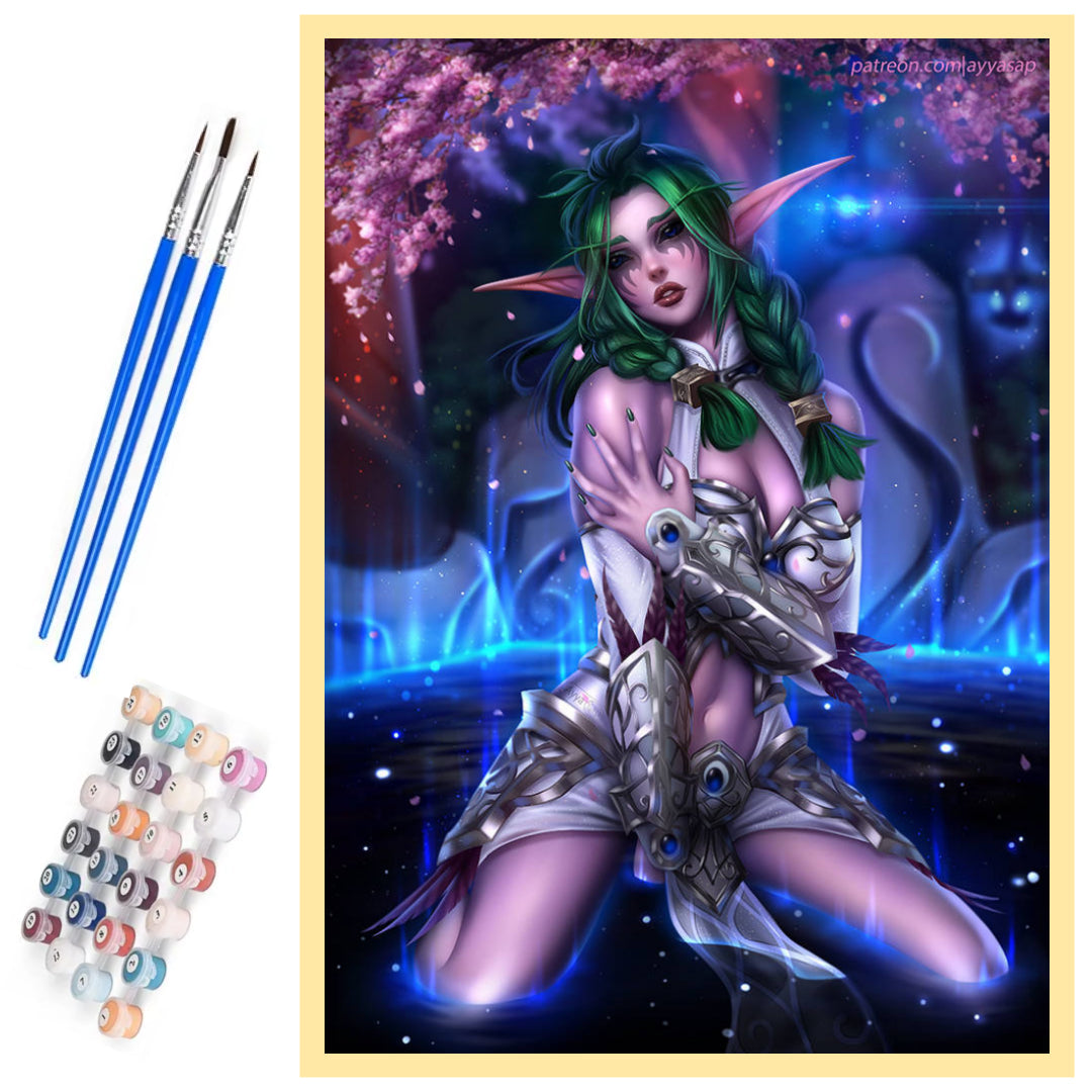 warcraft-charming-tyrande-paint-by-number-kit