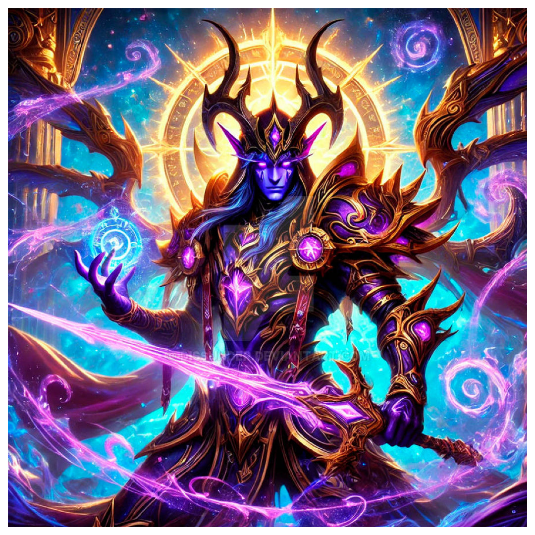 warcraft-elf-warrior-paint-by-number-kit