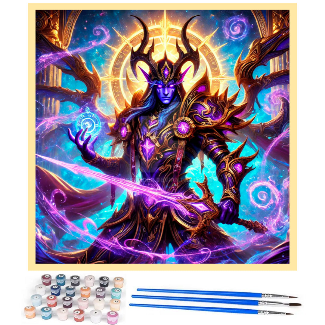 warcraft-elf-warrior-paint-by-number-kit