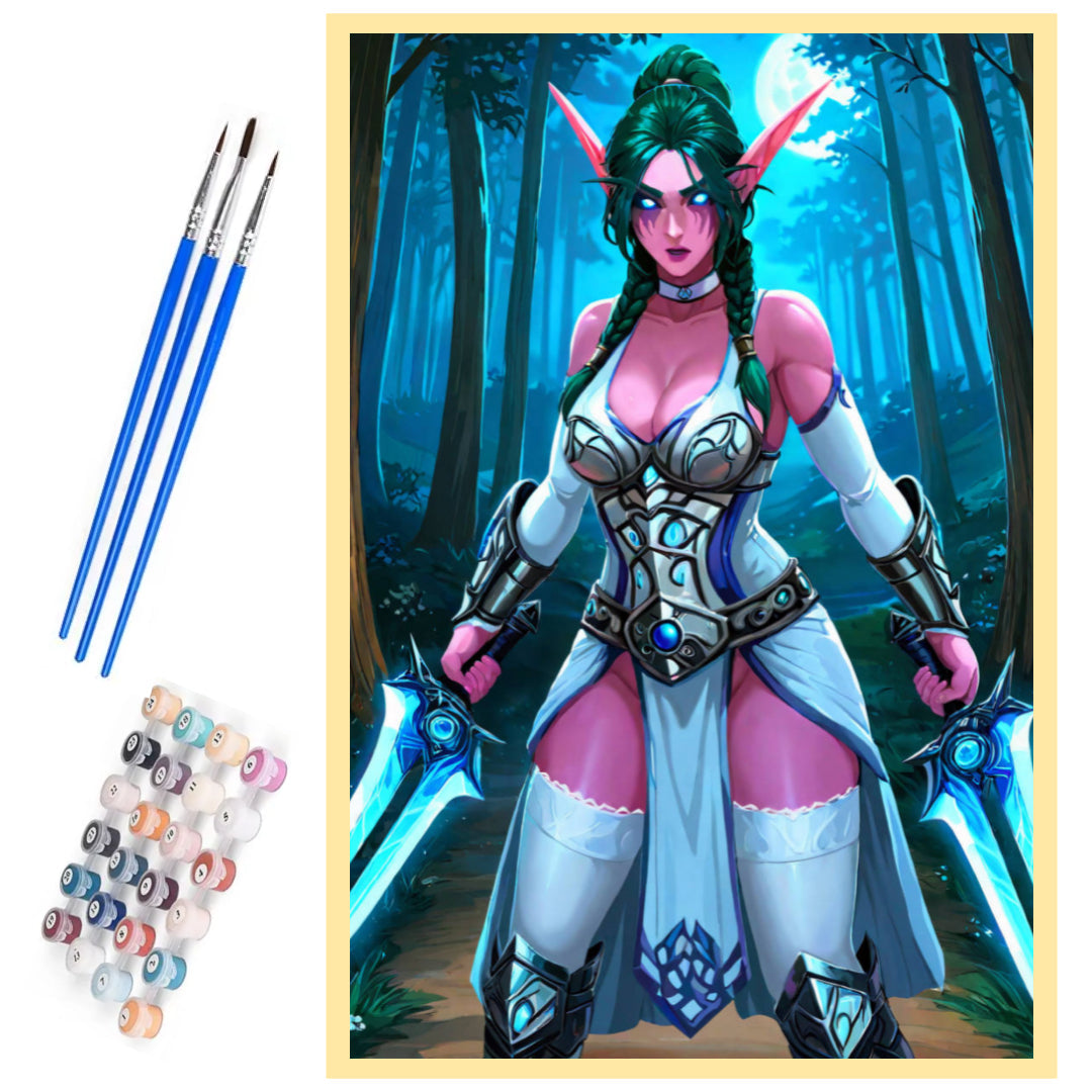 warcraft-elune-tyrande-paint-by-number-kit