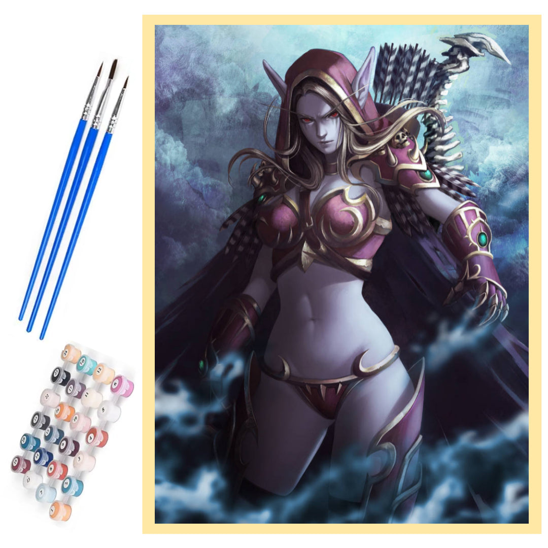 warcraft-hero-sylvanas-paint-by-number-kit