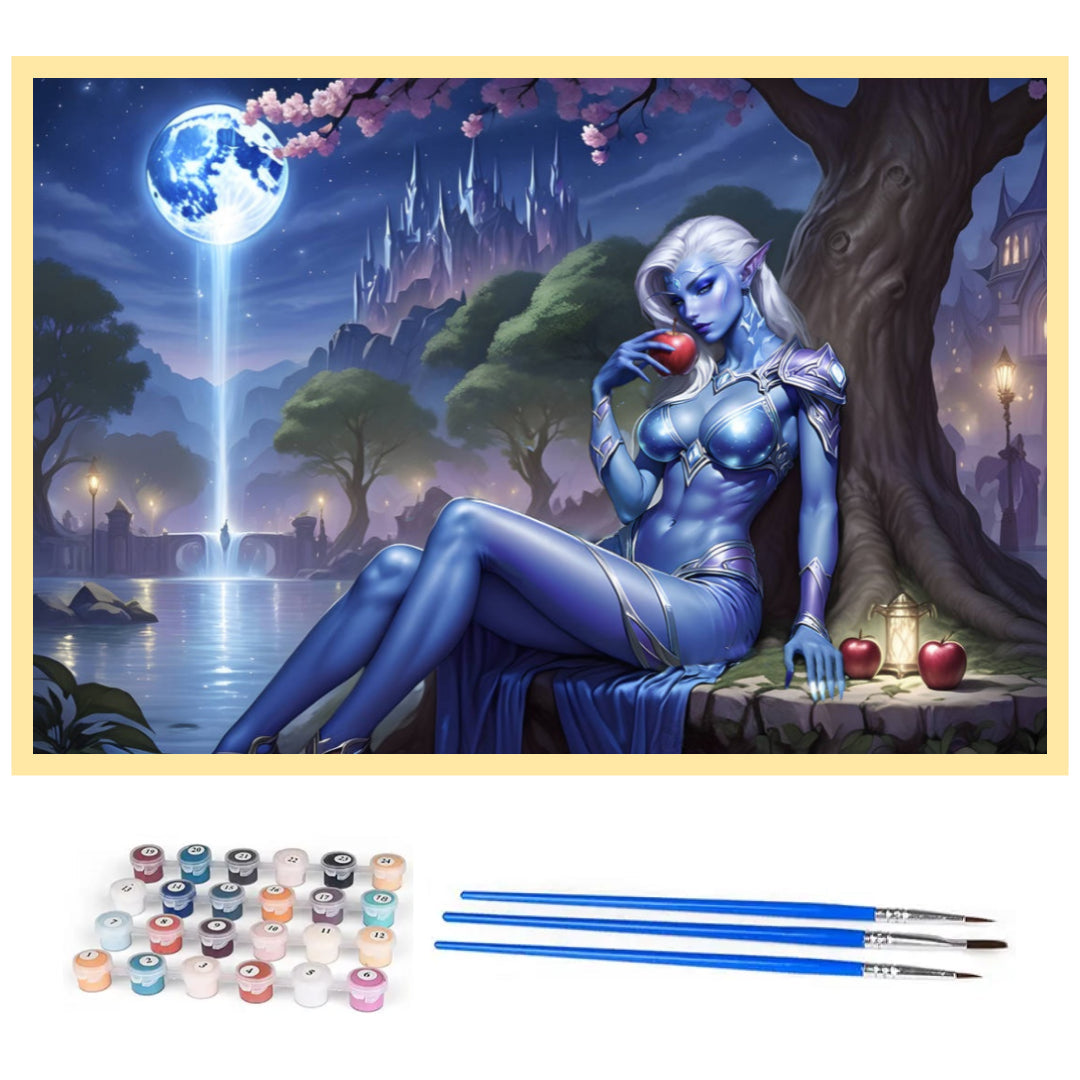 warcraft-hungry-night-elf-paint-by-number-kit