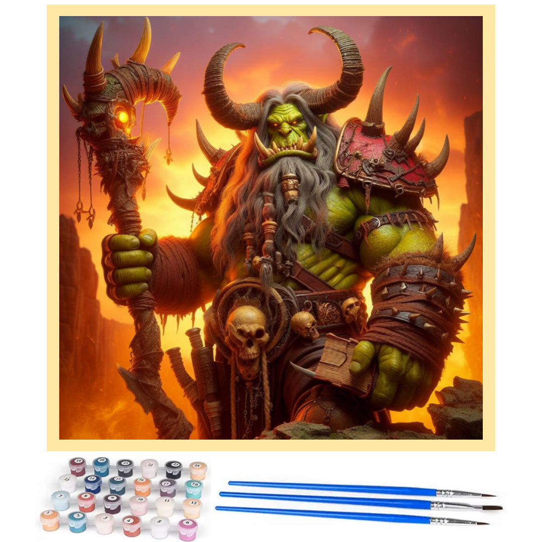 warcraft-ork-warlock-paint-by-number-kit