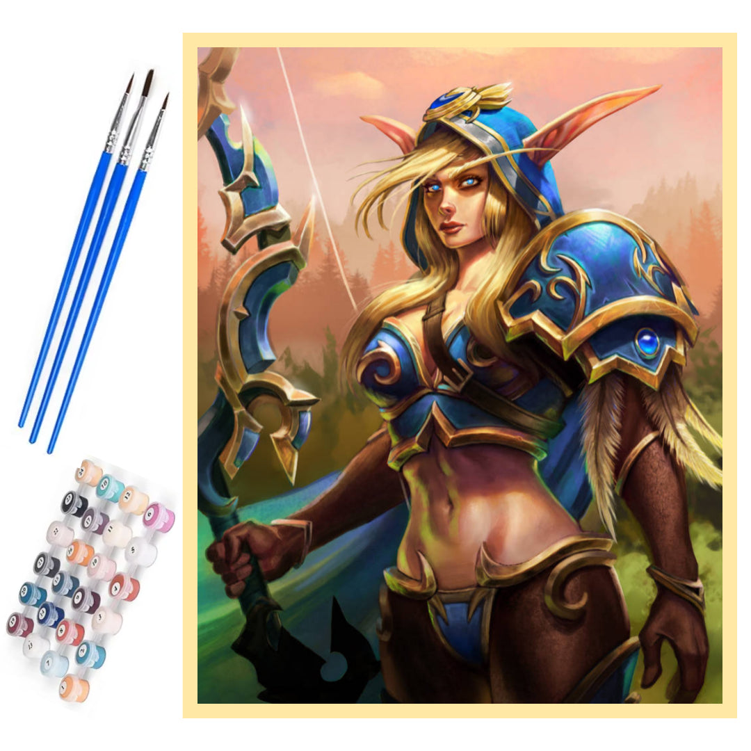 warcraft-ranger-sylvanas-paint-by-number-kit