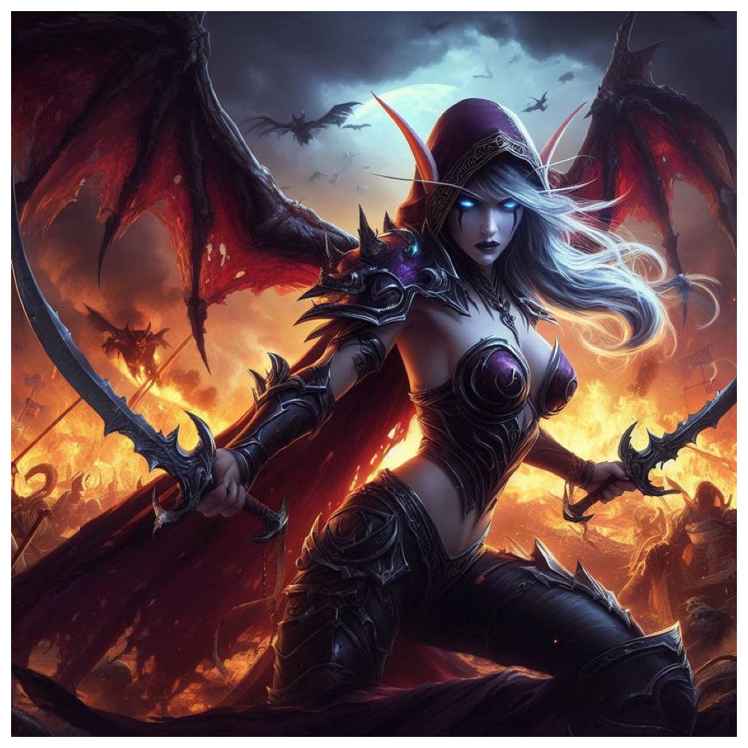 warcraft-sylvanas-windrunner-paint-by-number-kit