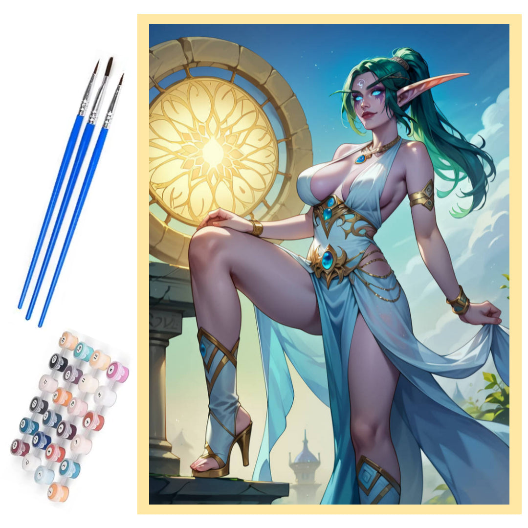 warcraft-tyrande-paint-by-number-kit