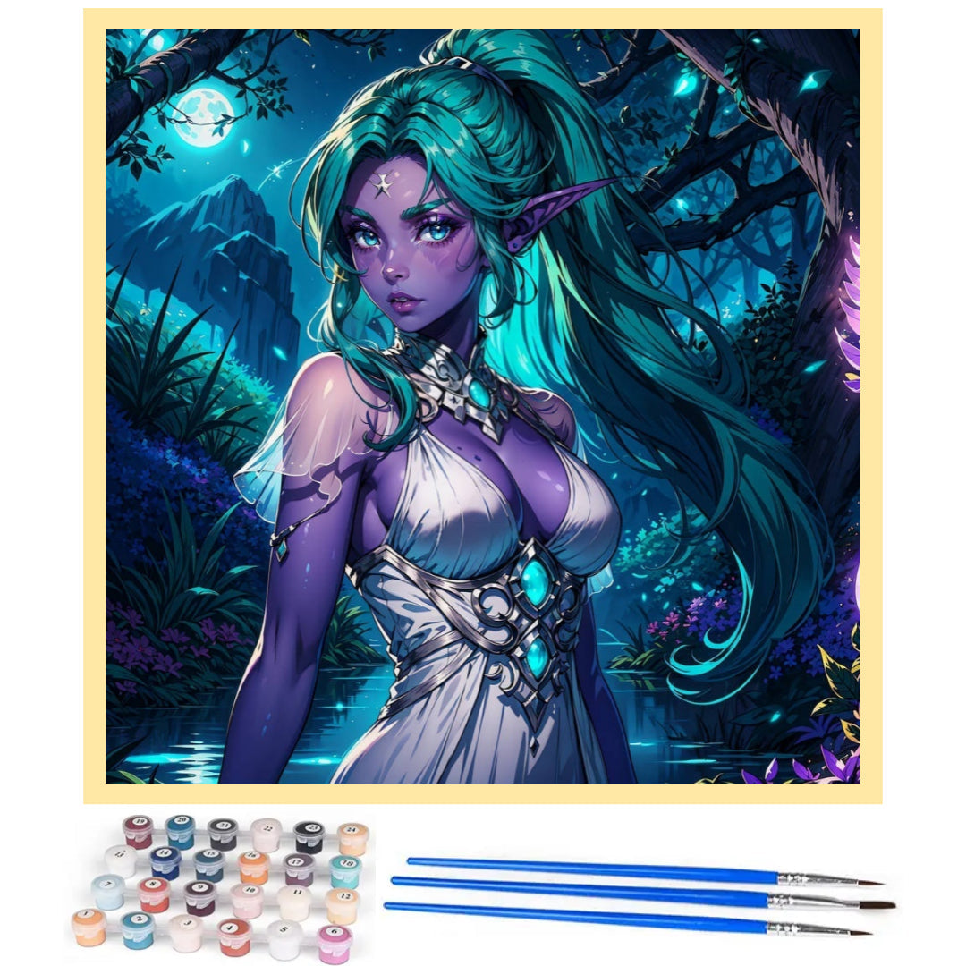 warcraft-tyrande-at-night-paint-by-number-kit