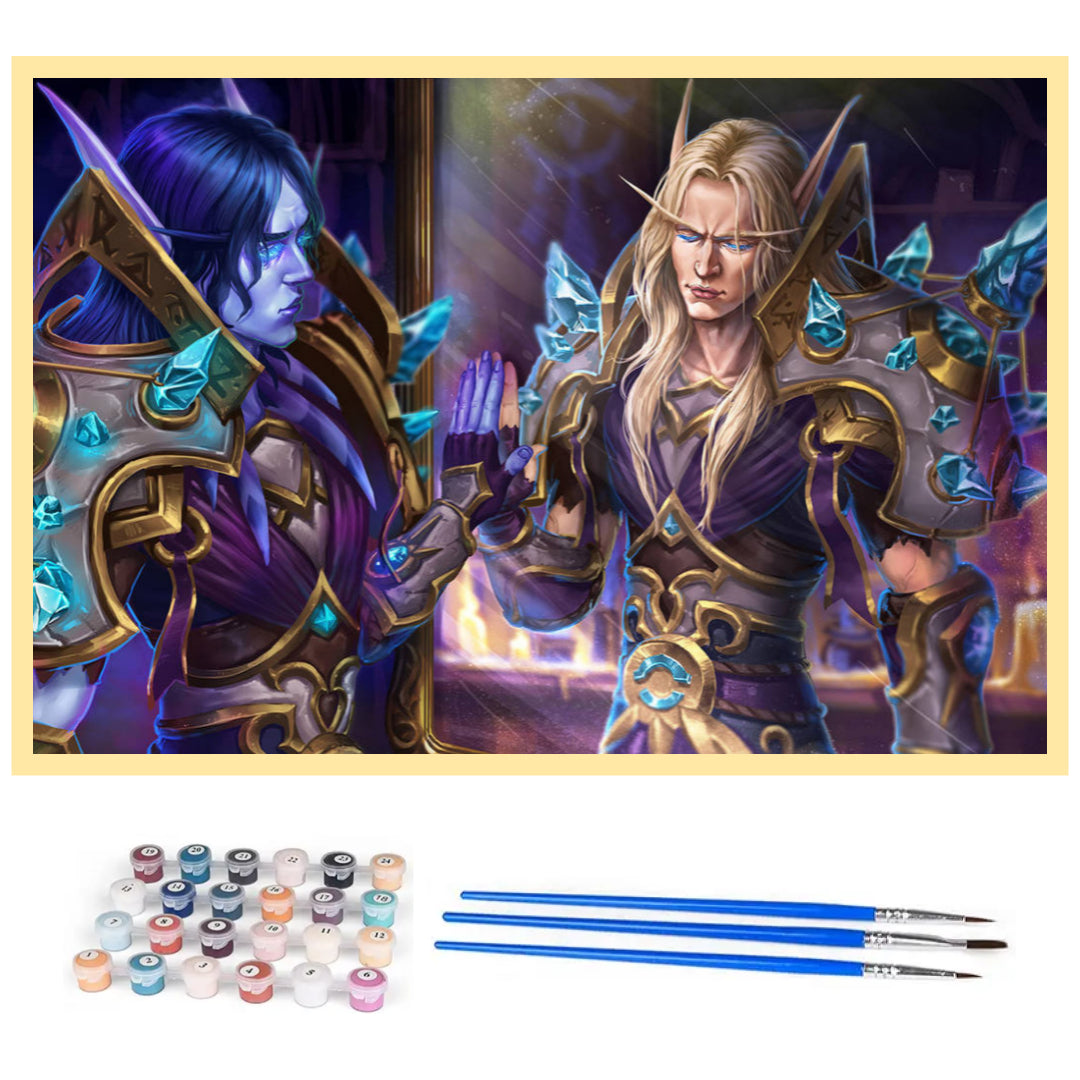 warcraft-void-elf-mirror-to-the-past-paint-by-number-kit