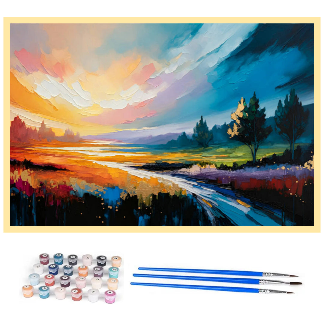 way-to-sunset-paint-by-number-kit