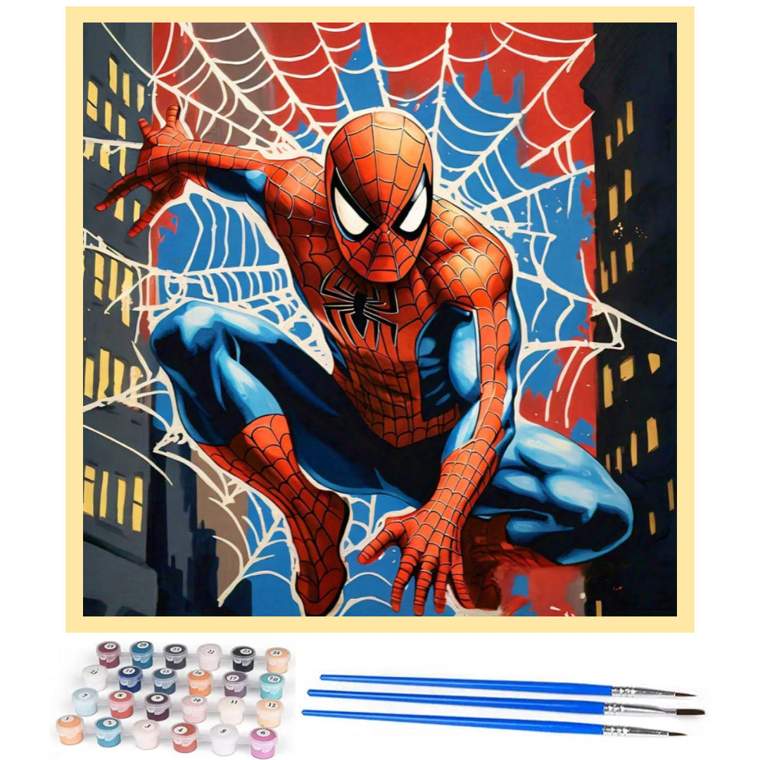 web-of-spiderman-paint-by-number-kit