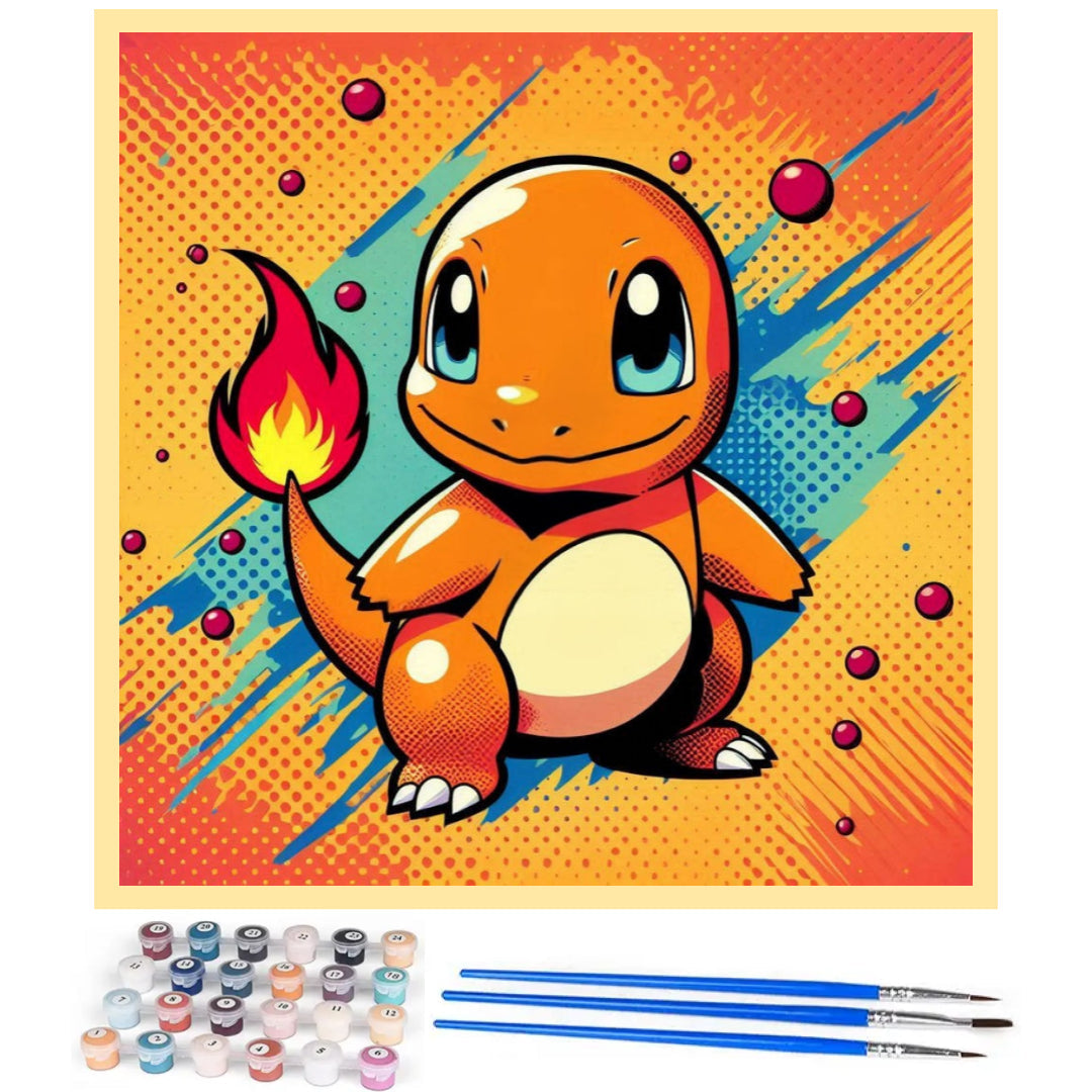 well-behaved-charmander-paint-by-number-kit