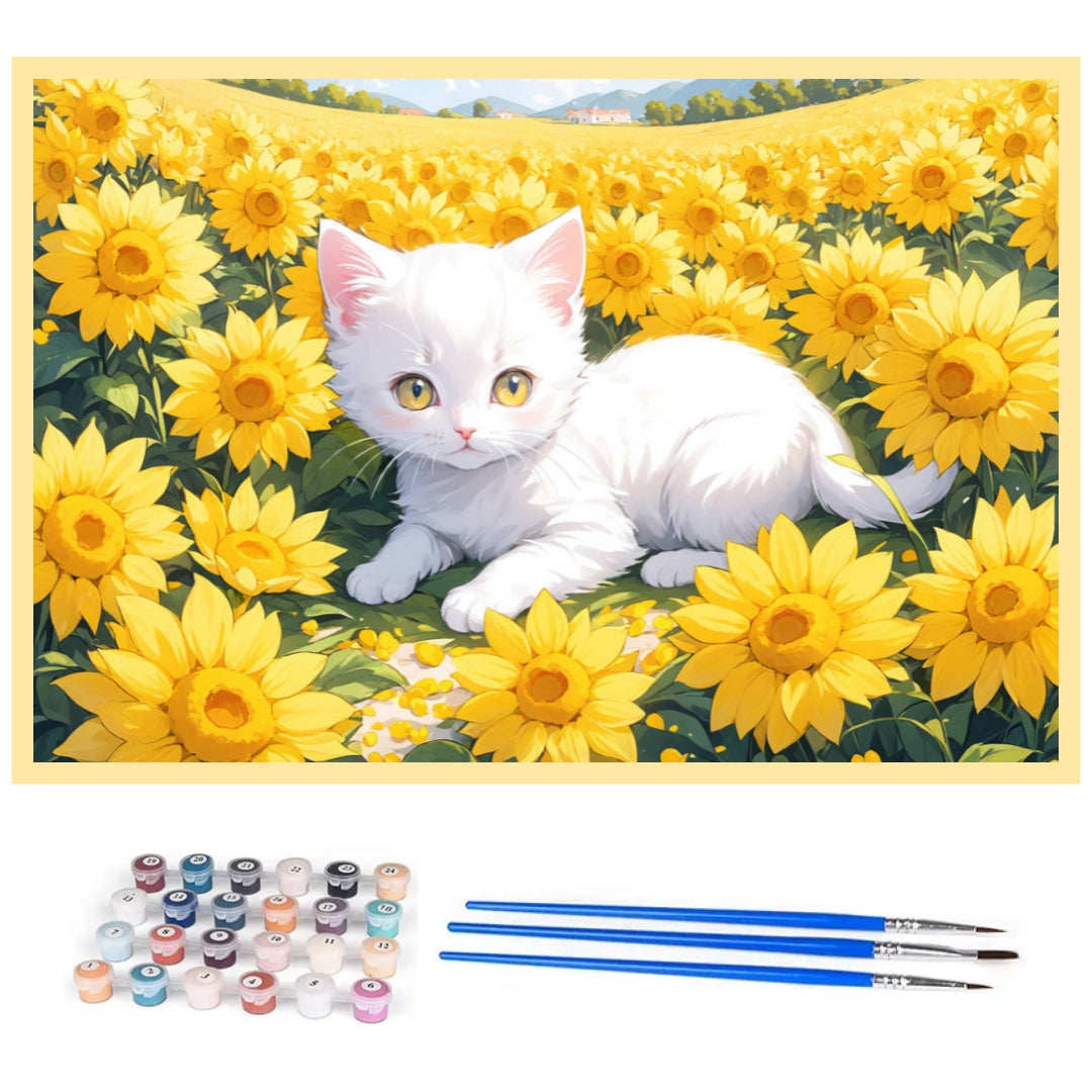 white-cat-yellow-flowers-paint-by-number-kit
