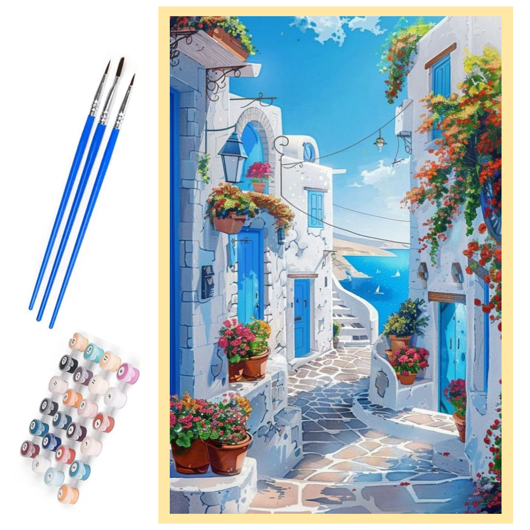 white-house-blue-sea-paint-by-number-kit