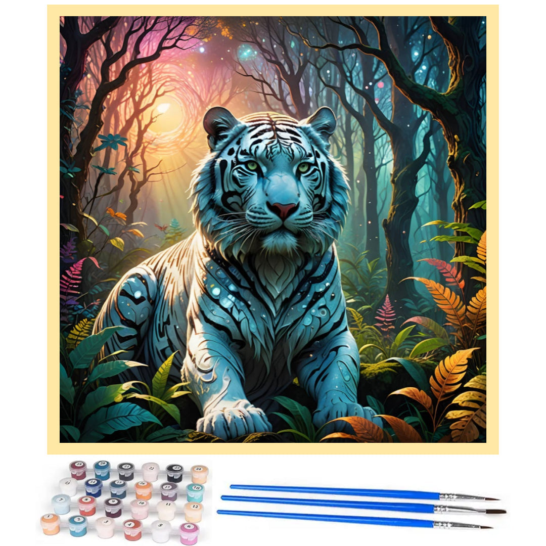 white-tiger-in-forest-paint-by-number-kit