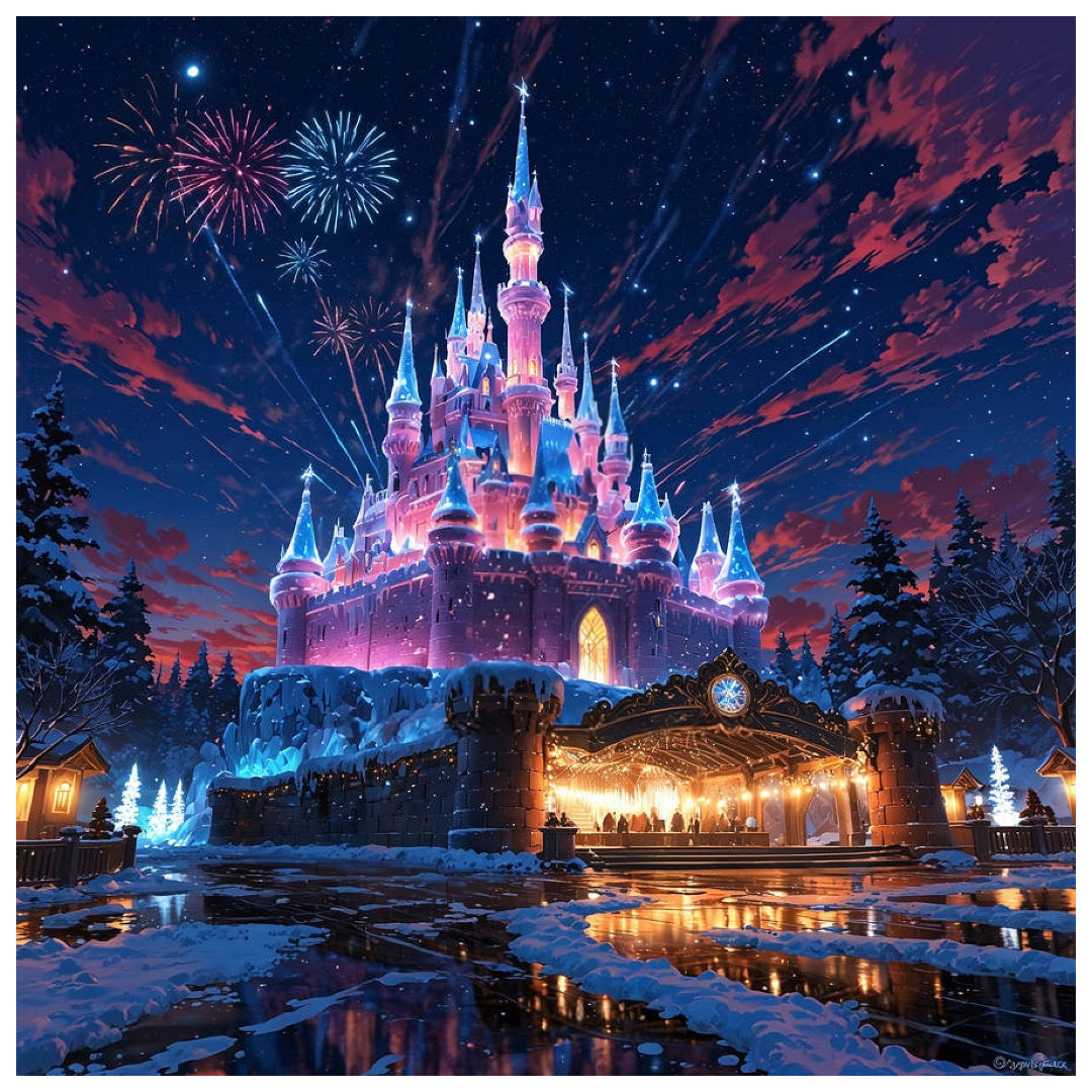 winter-disney-castle-paint-by-number-kit