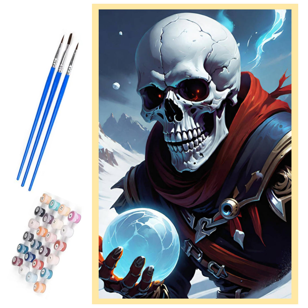 winter-skull-paint-by-number-kit