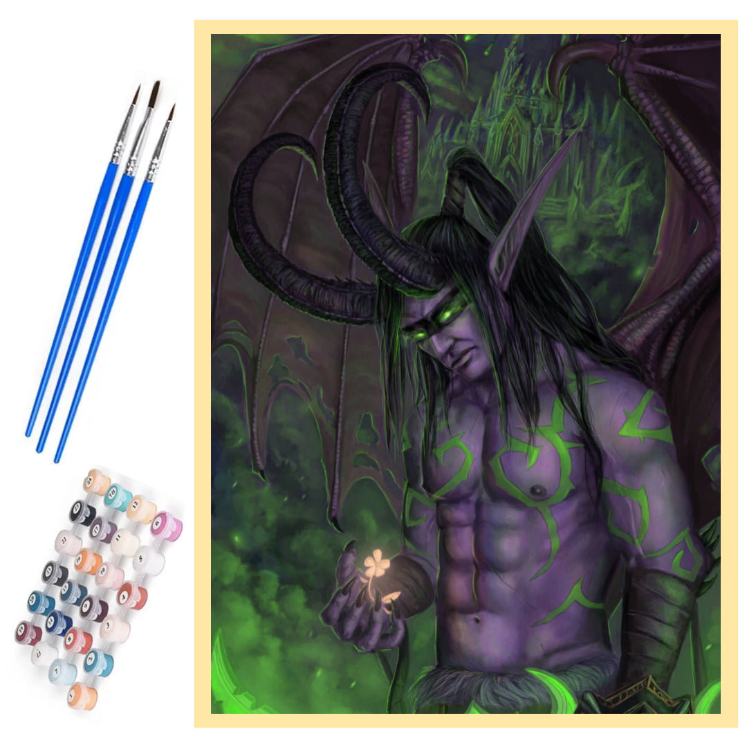 world-of-warcraft-illidan-paint-by-number-kit