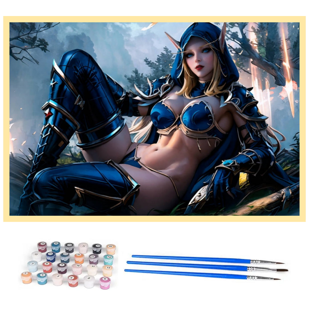 world-of-warcraft-sylvanas-windrunner-paint-by-number-kit