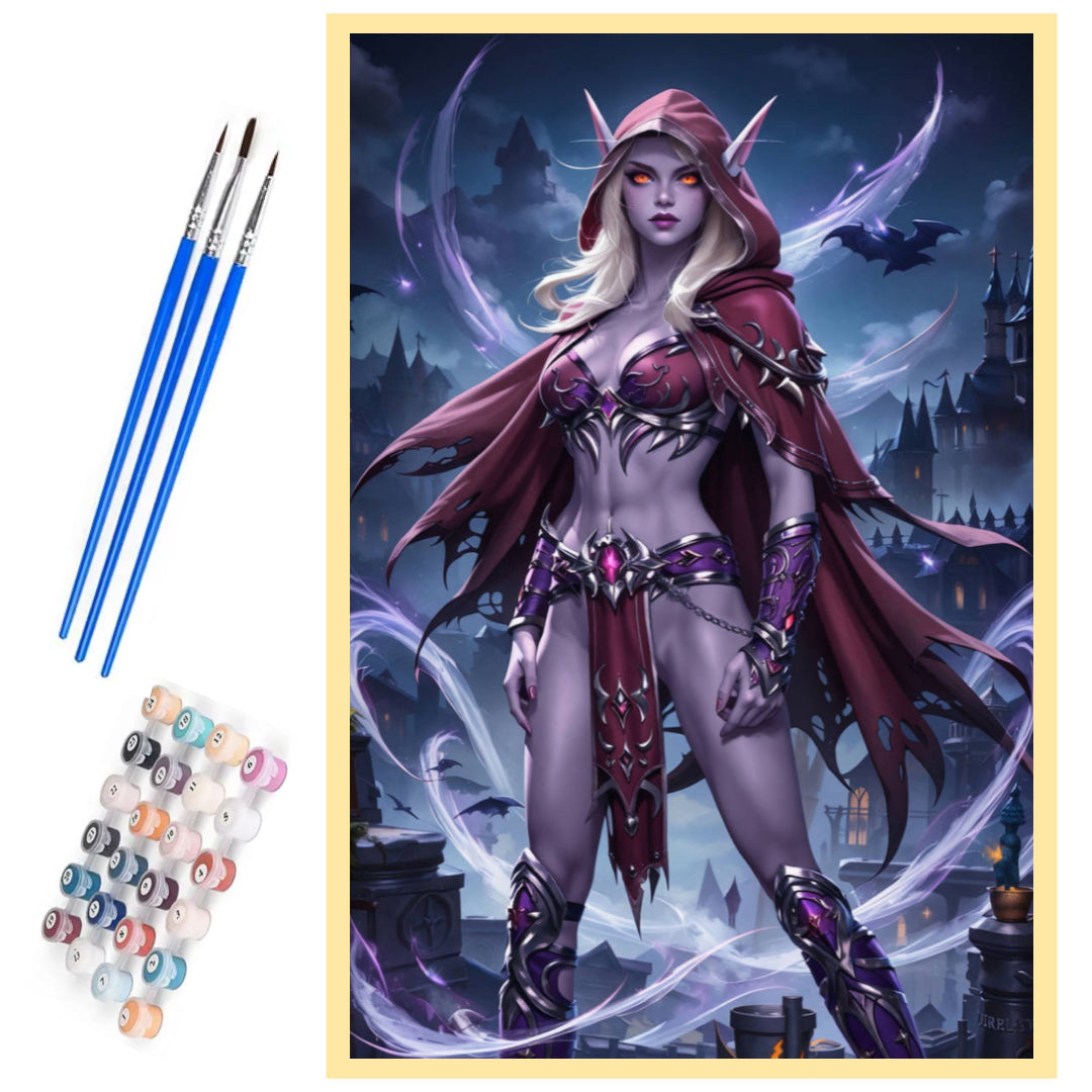wow-sylvanas-windrunner-paint-by-number-kit
