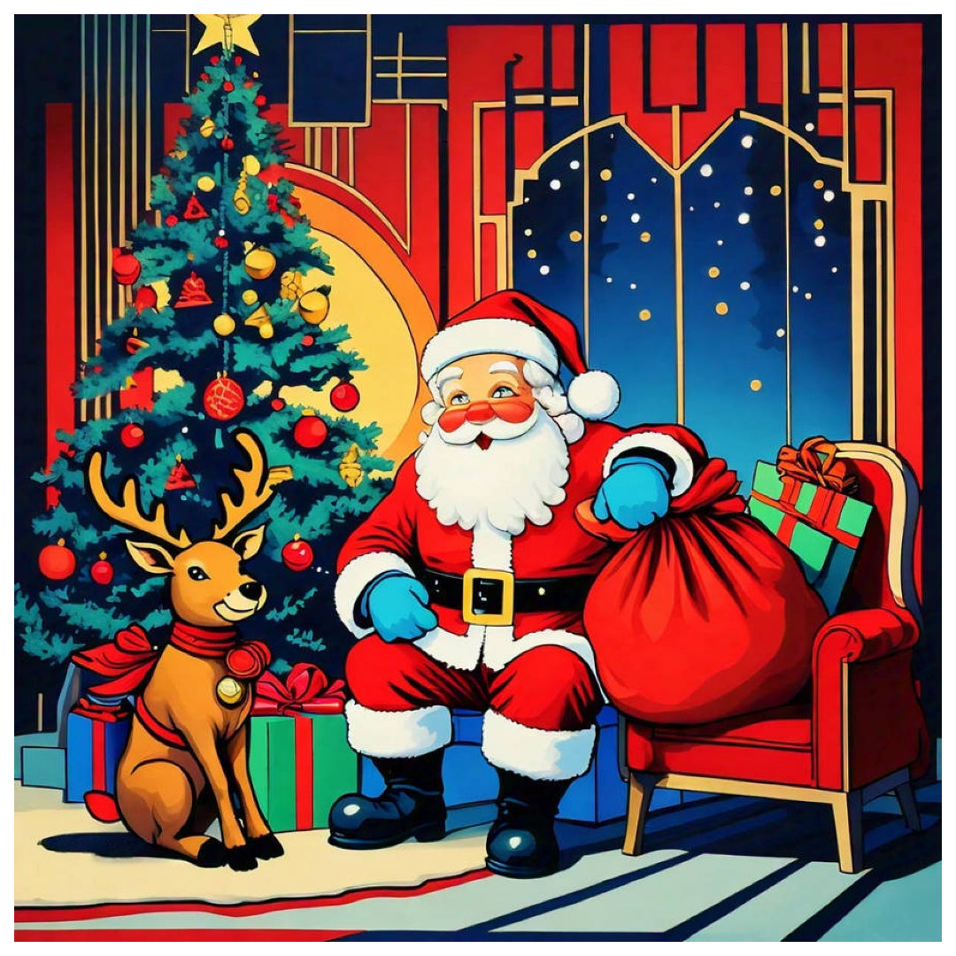 xmas-santa-and-reindeer-paint-by-number-kit